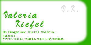valeria kiefel business card